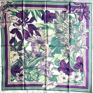 Floral Print Silk Scarf